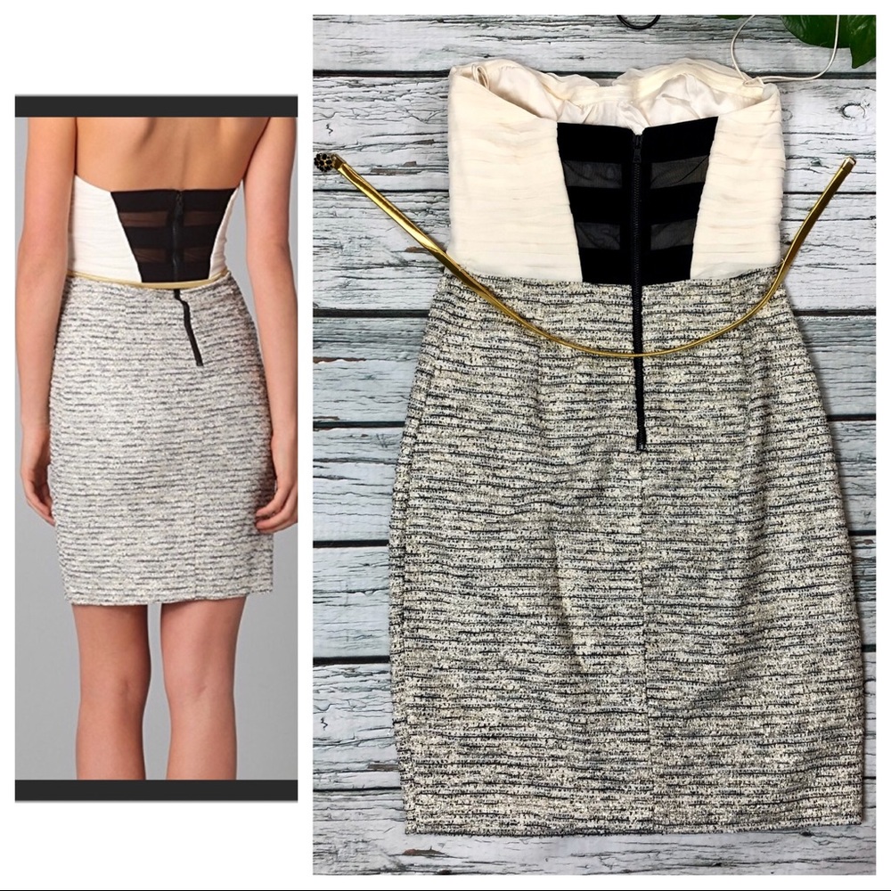 NWOT Alice + Olivia Elena Bustier silk dress Sz 4 - Picture 3 of 8